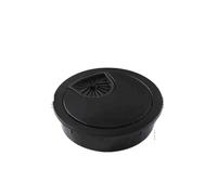 Passe Cable Lot de 1 à 8 cache-câbles bureau en alliage zinc, 50/53/60/80 mm, anneau protection for support circulaire PC(53mm Black,8Pcs)