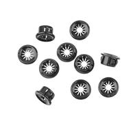 Passe Cable Lot de 10 cache-câbles en plastique for meubles, boucle anti-poussière, œillets passage câbles, anneaux sortie for ordinateur bureau(Black RSB-16)