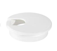 Passe Cable Lot de 3 œillets câble en ABS noir et blanc,8 cm à 6,35, for cache-trou meuble, organiseur câbles(White 2 Inch)