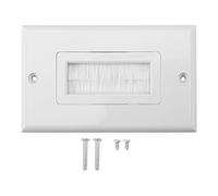 Passe Cable Mural à Brosse, Anti-poussière Mur Panneau Câble Pass Through Insert pour Fils Simple Gang Câble Accessoire Socket Mur Prise Plug Port(#1)