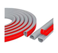 Passe Cable Protecteur de câble Auto-adhésif, Manchon en Arc 3.0M, Protection Anti-Extrusion, Conduit câblage for la Maison et l'extérieur, Organisateur Fil(B-Grey)