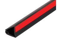 Passe Cable Sol à Ouverture Latérale, Protection de Rallonge, Cache Cable Sol en PVC Souple pour Plinthe Murale, Maison et Bureau(White,Medium)