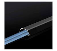 Passe Câble Sol, Cache Cable Sol, Cache-câbles Noirs 1, 2, 3 ou 4 pièces for goulottes murales/de Sol for câbles électriques, protège Les conduits(4 Pc,W 20mm L 1M/39IN)
