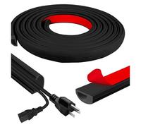 Passe Cable Sol Couvercle de Cordon de Sol Anti-Extrusion d'arc de 2M/3.0M, Protection de câble de Conduit d'extension de Puissance Auto-adhésive, Organisateur de Fil à Domicile(Black,200cm)