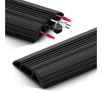 Passe Câble Sol D’ usage Léger, Cache-câble de Plancher,Cachez et Protégez les Câbles et Évitez les Risques, 60mm x 14mm (6m,Noir)