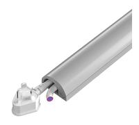 Passe Câble Sol D’Usage Léger Demi-Rond pour 2 à 4 Câbles en PVC Souple, Anti-Chute, Auto-Adhésif Cache Cable Sol pour La Maison et Le Bureau(Gray,2.4 * 1.8 cm/0.9 * 0.7 in)