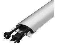 Passe Cable Sol de 100 Cm, Cache Cable Sol Autocollant, Cache et Protège les Rallonges Électriques, Empêche les Trébuchements, Gestion des Câbles pour la Maison/le Bureau(Silver,2.9*0.8cm/1.1*0.31in)