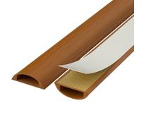 Passe Cable Sol en PVC, Cache Cable Sol Auto-adhésif, 100 cm de Long, Demi-Rond, Système de Fixation par Clips, pour Bureaux, Maisons, Lieux Publics(Orange,2.3x0.9cm/0.9x0.35in)