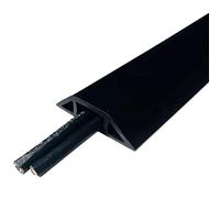 Passe Câble Sol Exterieur Bureau Pratique PVC Souple Cache Cable Sol, Autocollant Facile À Couper, Couverture De Rallonge Idéale pour Protéger Les Fils Au Sol (Color : Nero, S : 1M)