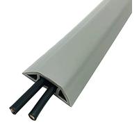 Passe Câble Sol Exterieur Bureau Pratique PVC Souple Cache Cable Sol, Autocollant Facile À Couper, Couverture De Rallonge Idéale pour Protéger Les Fils Au Sol (Color : Grigio, S : 1M)