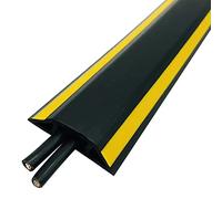 Passe Câble Sol Exterieur Bureau Pratique PVC Souple Cache Cable Sol, Autocollant Facile À Couper, Couverture De Rallonge Idéale pour Protéger Les Fils Au Sol (Color : Yellow-Black, S : 2M)