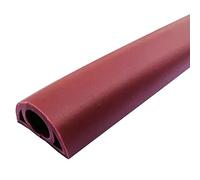Passe Câble Sol Exterieur Home Facile À Découper PVC Souple Couvre-câble De Sol, Protégez Les Fils Cachés Cache Cable Sol, Cavité du Cordon-0,8 Cm/0,3 Pouces (Color : Dark Red, S : 2M)