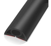 Passe Câble Sol Passe Câble Sol 3m Protège-câbles De Sol De 10 Pieds, 2 Cm De Largeur Cache-câble De Plancher Facile À Installer, Passage Câble Plancher en PVC (Color : Black Color, S : 33 ft)