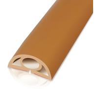 Passe Câble Sol Protège-câbles De Sol, 2 Cm De Largeur Cache-câble De Plancher Facile À Installer, Passage Câble Plancher en PVC(Color : Light Brown, S : 10 ft)