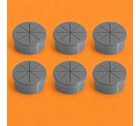 Passe-câble Souple Oeillet de Bureau imprimé en 3D - Ø45 mm ou Ø60 mm - TPU Flexible, préserve Les câbles - Noir ou Gris - Fabrication Artisanale française (Gris, 45 mm - Lot de 6)