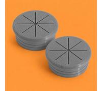 Passe-câble Souple Oeillet de Bureau imprimé en 3D - Ø45 mm ou Ø60 mm - TPU Flexible, préserve Les câbles - Noir ou Gris - Fabrication Artisanale française (Gris, 45 mm - Lot de 2)