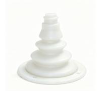 Passe-câbles Bateau Gaine Passe-Fil Manchon Étanche Protège Câbles des Arêtes et Vibrations Silicone Flexible à Soufflets Patte de Fixation à Vis, Blanc