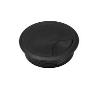 Passe Câbles Bureau Couvercle de trou de câble en plastique for Table de bureau, 60/80mm, 10 pièces, fil rond for ordinateur de bureau, organisateur de câbles à œillets bien rangés(Black,60mm)