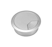 Passe Câbles Bureau Couvercle de trou de câble en plastique for Table de bureau, 60/80mm, 10 pièces, fil rond for ordinateur de bureau, organisateur de câbles à œillets bien rangés(Silver,80mm)