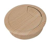 Passe-câbles de bureau, cache-trou de câble de bureau, 2 pièces 50/60 mm for table de bureau en plastique grain de bois, cache-trou de câble for ordinateur de bureau, fil rond, matériel for œillets de