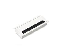 Passe-câbles de table Quadrum, rectangulaire, 269x80mm, à encastrer, Aluminium, Peint en blanc