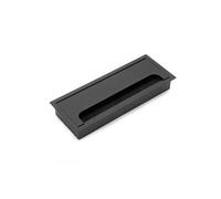 Passe-câbles de table Quadrum, rectangulaire, 269x80mm, à encastrer, Aluminium, Peint en noir