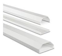 Passe-câbles en aluminium, rectangulaire, 110 X 5 X 2,6 cm, blanc