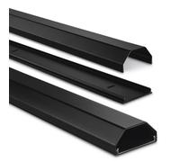 Passe-câbles en aluminium, rectangulaire, 110 X 5 X 2,6 cm, noir
