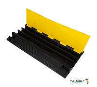 Passe-câbles événementiels - 3 gorges Ø 55 mm - 900 x 500 x 75 mm - NOVAP - 6101239