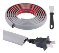 Passe-câbles Flexible pour Sol Autocollant, Protection de câbles de Sol en PVC, Cache-câbles, Passe-câbles, Cache-câbles, Cache-câbles pour la Maison, Le Bureau, l'entrepôt (Gris)