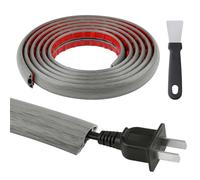 Passe-câbles Flexible pour Sol Autocollant, Protection de câbles de Sol en PVC, Cache-câbles, Passe-câbles, Cache-câbles, Cache-câbles pour la Maison, Le Bureau, l'entrepôt (Grain de Bois de)