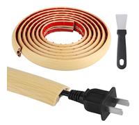 Passe-câbles Flexible pour Sol Autocollant, Protection de câbles de Sol en PVC, Cache-câbles, Passe-câbles, Cache-câbles, Cache-câbles pour la Maison, Le Bureau, l'entrepôt (Bois d'érable)