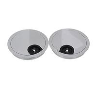 Passe Câbles pour Bureau Métal 2 pièces Alliage de zinc rond Table table trous fil courant Port PC Câble bureau 50/53/60 / 80mm Porte-ligne(6,50mm)