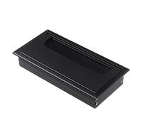 Passe Câbles pour Bureau Métal Alliage d'aluminium Bilan de câble fil d'treillis avec pinceau noir for Pc Bureau bureau(Black,80x80mm)