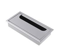 Passe Câbles pour Bureau Métal Alliage d'aluminium Bilan de câble fil d'treillis avec pinceau noir for Pc Bureau bureau(Silver,80x275mm)