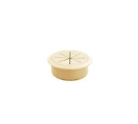 Passe Câbles pour Bureau Métal Lot de 3 œillets cordon bureau 80 mm, couvercle trou fil, boîte filetage port sortie ligne, passage câble, organisateur câbles table(Beige)