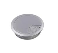 Passe Câbles pour Bureau Métal Lot de 3 œillets en plastique for bureau d'ordinateur 35/50/60/80 mm(50mm Siver)