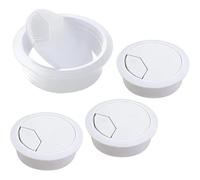 Passe-câbles pour bureau, Oeillets de Table de bureau, 10 pièces, organisateur de câbles ABS multicolore 50-80mm(White-80mm)