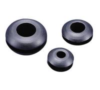TRU COMPONENTS TC-GMR1108203 Passe-câbles ouvert Ø max. des bornes 7.8 mm Epaisseur de plaque (maxi) 3 mm PVC noir 100 pc(s)