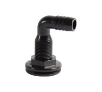 Passe-Coque - ABS 90 Degrés | Connecteur Marine Raccord De Vidange Pompe De Cale Tuyau Sortie D'Eau Pour Plomberie Bateau Drainage Évacuation Accessoire Nautique Coque Pont