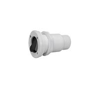 Passe-coque fileté et cannelé avec clapet de non retour ø45mm