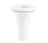 Passe Coque Bateau, 1-1/4in Connecteur Traversant La Coque Raccord Accessoire De Connecteur De Tuyau en Plastique Blanc, Passe Coque Plastique