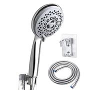 Passe de douche à haute pression COMBO ALBO ALIMENTATION DU POUR COURVE ARMÉE, 5 SETTINES, Porte-pomme de douche adhésive de tuyau de 78 pouces, finition chromée