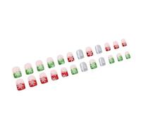 Passe De Noël Faux Ongles Scintillants Sur Les Couvertures Complètes Stick Sur Les Manucures Artificielles Du Flocon Neige Fournit Des Charif