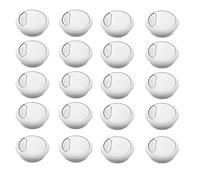 Passe-fil de bureau en métal, Lot de 20 œillets de câble de bureau de 5 cm, couvercles de trou for organisateur de câbles de bureau, couvercle en plastique(White)