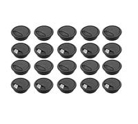 Passe-fil de bureau en métal, Lot de 20 œillets de câble de bureau de 5 cm, couvercles de trou for organisateur de câbles de bureau, couvercle en plastique(Black)