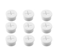 Passe-fil pour câble de bureau à fente, White | Insert d ' ouverture rond en silicone de 30 mm, paquet de 10 pour tables d ' ordinateur, armoires et zones de travail