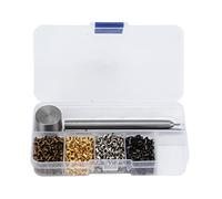 Passe-pied 2mm Kit Cuivre Plaqué Or Œillets 2,5mm Grommet Kit Chaussures Miniatures Sangles Boucles Boîte Rangement Plastique