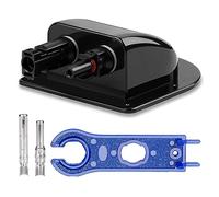Passe-Toit Solaire Presse Cable de Toit Double Entrées ABS Etanche pour Caravane Bateau Camping Car Noir
