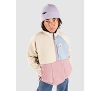 Passenger - Sweat en sherpa à col zippé - Home Recycled Sherpa Fleece Oatmeal Pink Haze pour Femme - Taille XS - Blanc Blanc XS